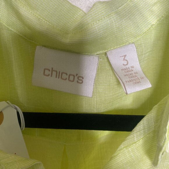 Chicos Button Up Blouses Lot Of 2 Womens Size 3 (US XL) Sheer Lightweight Roll T - Picture 7 of 15